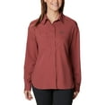 thumbnail image 1 of Columbia Women's Silver Ridge Utility Long Sleeve Shirt, Beetroot, X-Small, 1 of 9