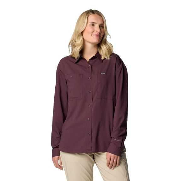 Columbia Women's Silver Ridge Utility Long Sleeve Shirt, Moonvista, 1X Plus
