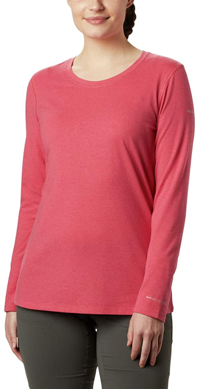 Columbia Women s Solar Shield Long Sleeve Rouge Pink Small Walmart