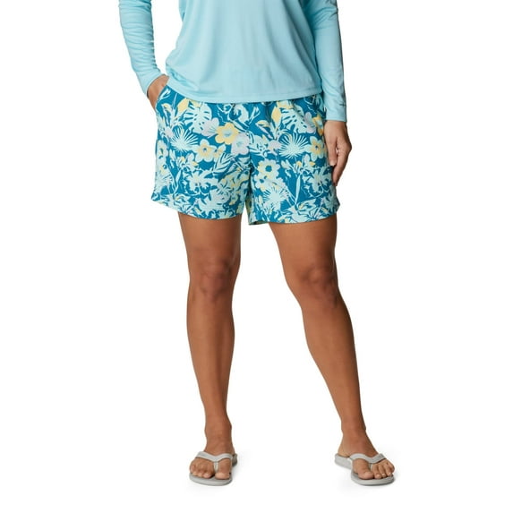 Columbia Women's Super Backcast Water Short, Deep Marine/Flourish Print, X-Small