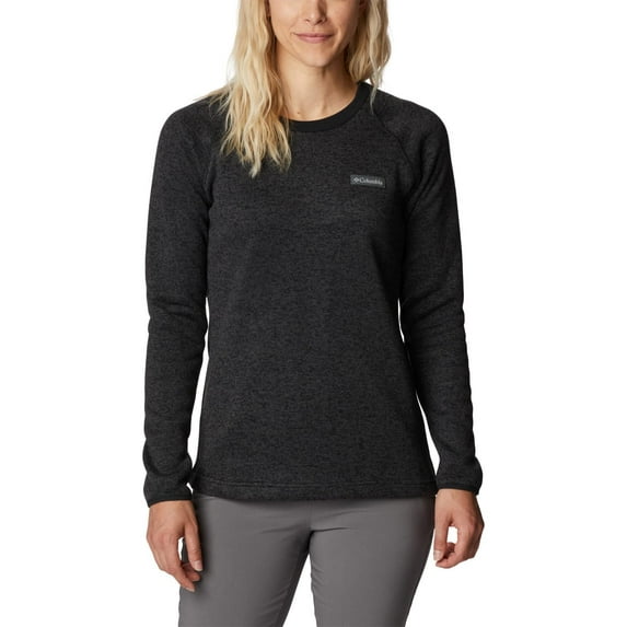 Columbia Women's Sweater Weather Crew, Black Heather, X-Large