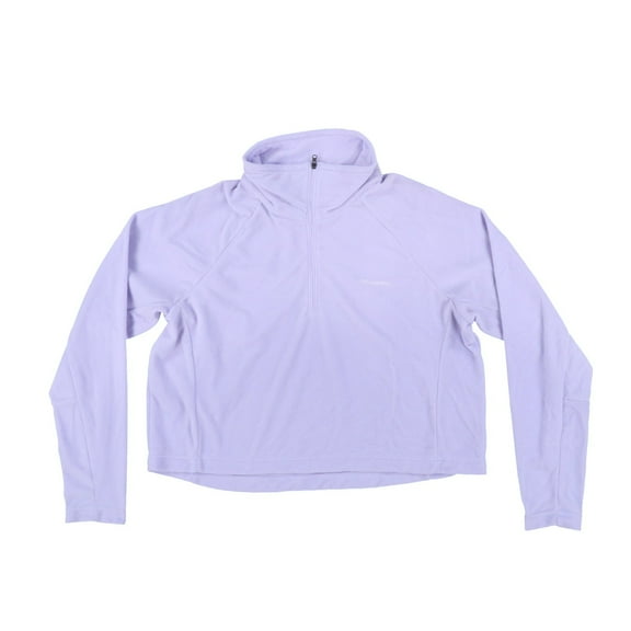Columbia Women's Sweatshirt 1/4 Zip Glacial Cropped Sport Purple Tint XL New