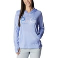 thumbnail image 1 of Columbia Women's Tidal Tee Hoodie PFG Gig-A-Type, Serenity/White, X-Small, 1 of 6