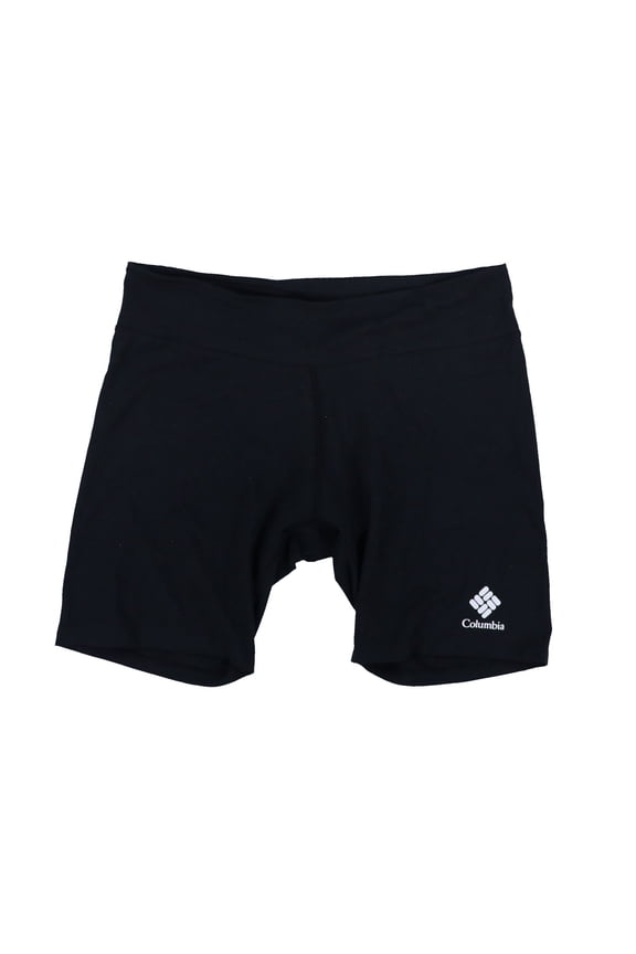 Women's Fitness Workout Bike Short Active Stretch Logo Black New