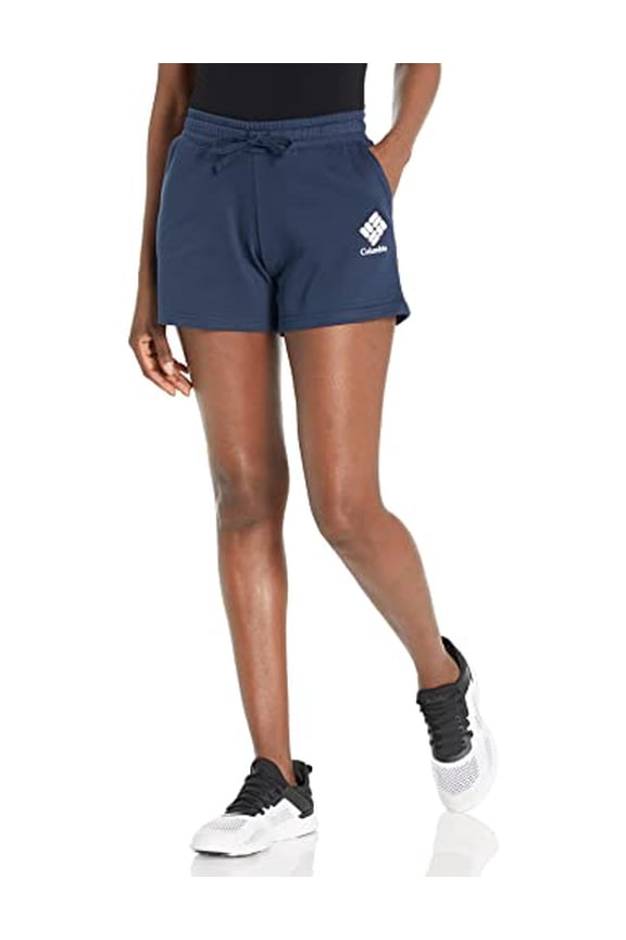 Women's Trek French Terry Short, Collegiate Navy/White CSC Stacked Logo, X-Large
