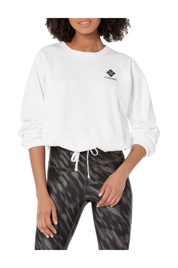 Women's Trek Seasonal Ft Crew, White/Black CSC Stacked Logo, Large