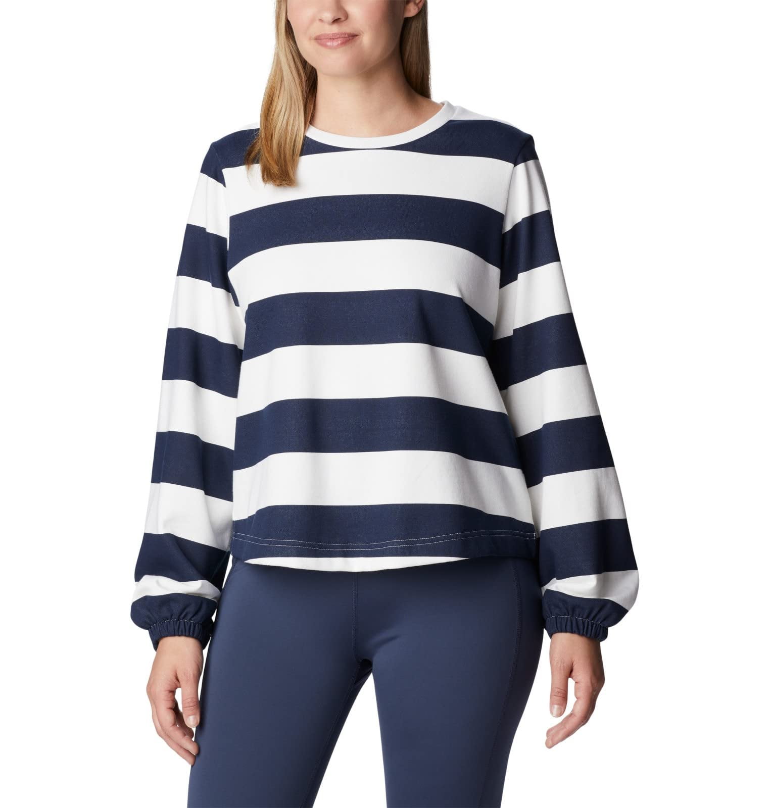 Columbia Women's Trek Seasonal Ft Graphic Crew, Collegiate Navy/Rugby ...