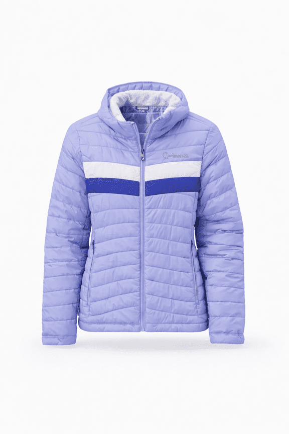 Womens White Out Insulated Puffer Jacket - Lavender - XS