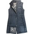 thumbnail image 1 of Columbia Women's White Out Long Puffer Omni Heat Full Zip Insulated Vest (Black, XS), 1 of 1