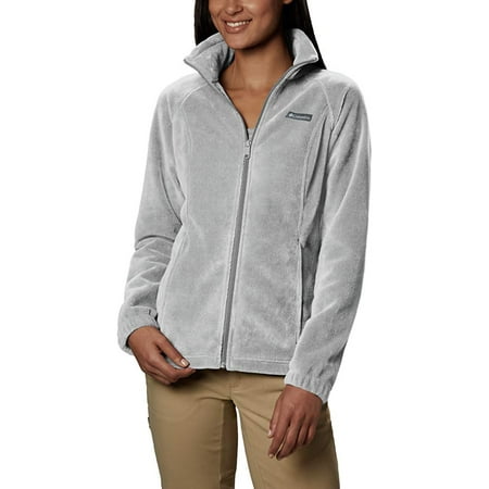 Columbia Womens Benton Springs Fleece Jacket Cirrus Grey Heather X-Large Petite