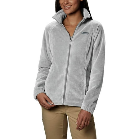 Women's Columbia Benton Springs Zip-Front Fleece Jacket Color: Cirrus Gray Heather Size: XX LARGE