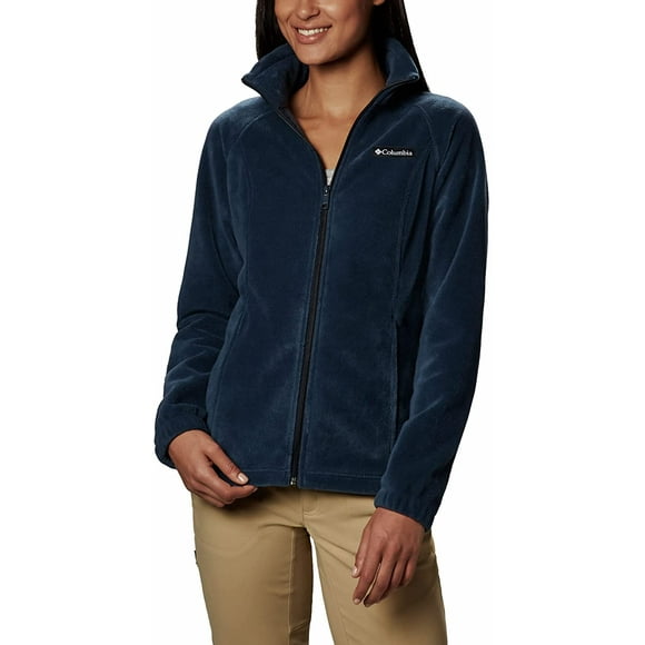 Women's Columbia Benton Springs Zip-Front Fleece Jacket Color: Columbia Navy Size: XX LARGE
