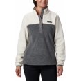 thumbnail image 1 of Columbia Womens Benton Springs Half Snap Pullover City Grey Heather/Chalk X-Large Petite, 1 of 9