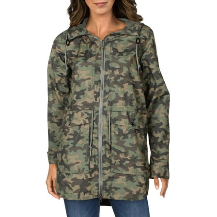 Columbia Womens Cotton Camo Jacket Green XS
