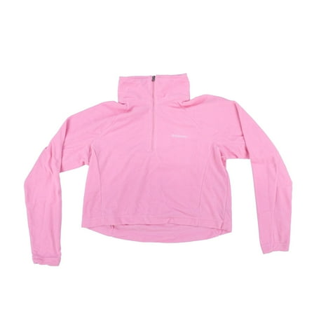 Columbia Womens Cropped II Fleece Jacket 1/2-Zip Top Rose M