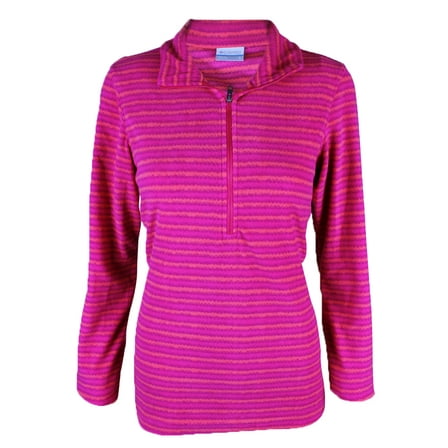 Columbia Womens Glacial Gust Print Half Zip Pullover Sweatshirt Pink
