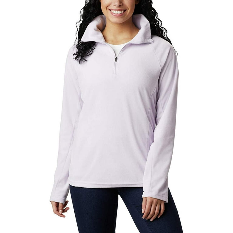 Columbia Womens Glacial Iv Half Zip Pullover Fleece Pale Lilac Large 