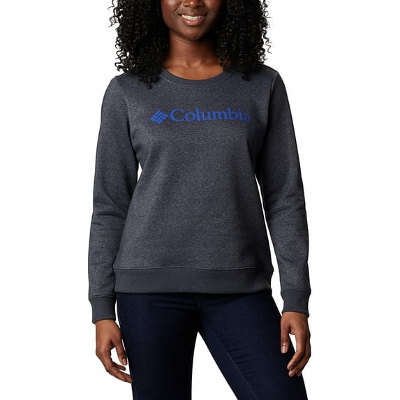 Columbia Womens Logo Crew Shark Heather X-Small