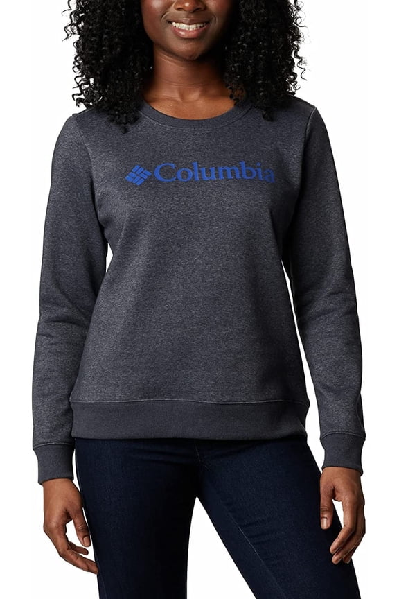 Womens Logo Crew Shark Heather X-Small