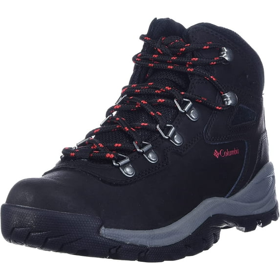 Columbia Womens Newton Ridge Plus Boot 10.5 Wide Black/Poppy Red