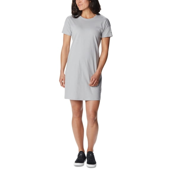 Columbia Womens Park Cotton T-Shirt Dress Columbia Grey 2XL