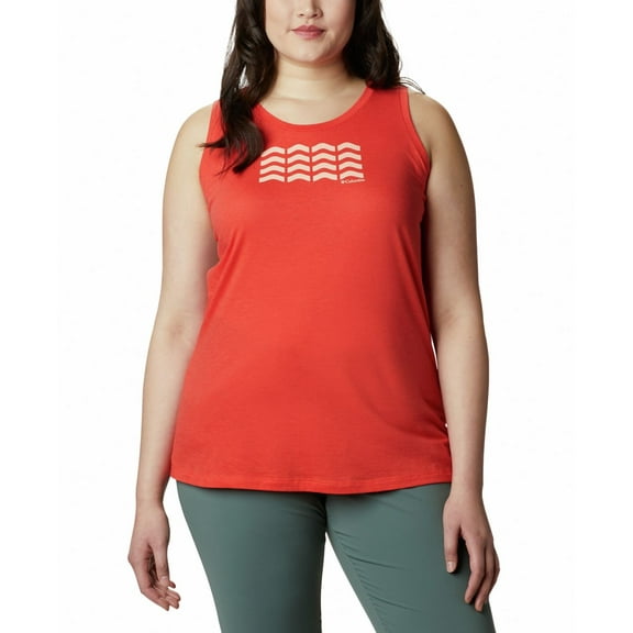 Columbia Womens Plus Size Bluff Mesa Graphic-Print Tank Top