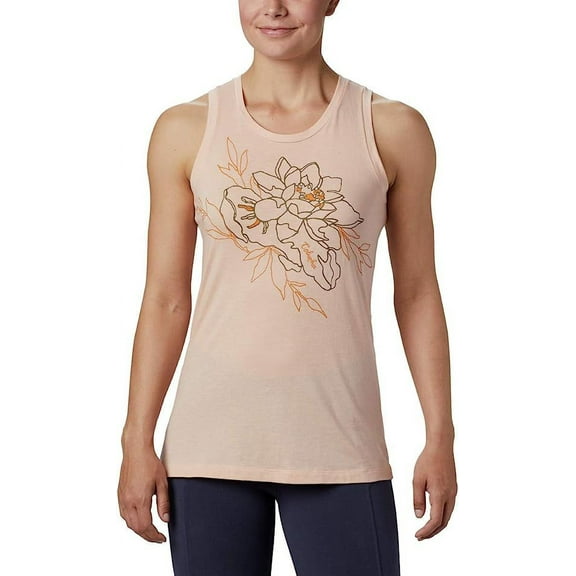 Columbia Women's Bluff Mesa Graphic Print Tank Top Orange Size 1X