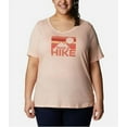 thumbnail image 1 of Columbia Womens Plus Size Relaxed V-Neck T-Shirts, Orange, 3X, 1 of 5