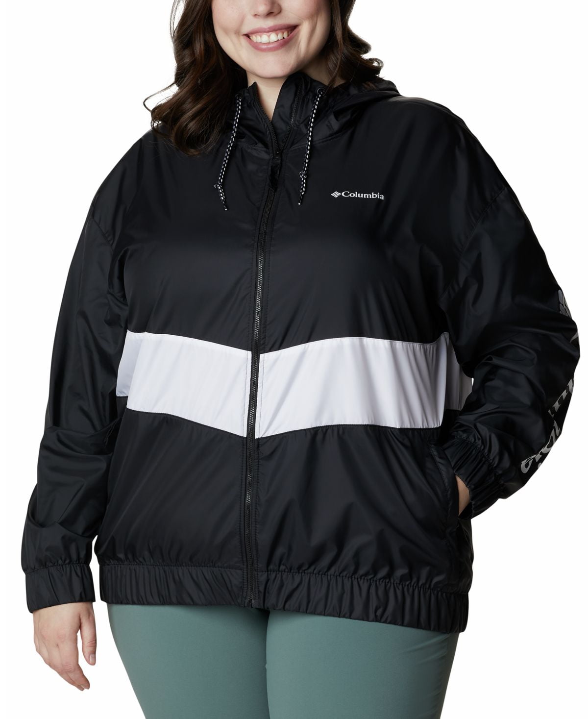 Plus size windbreaker pullover sales