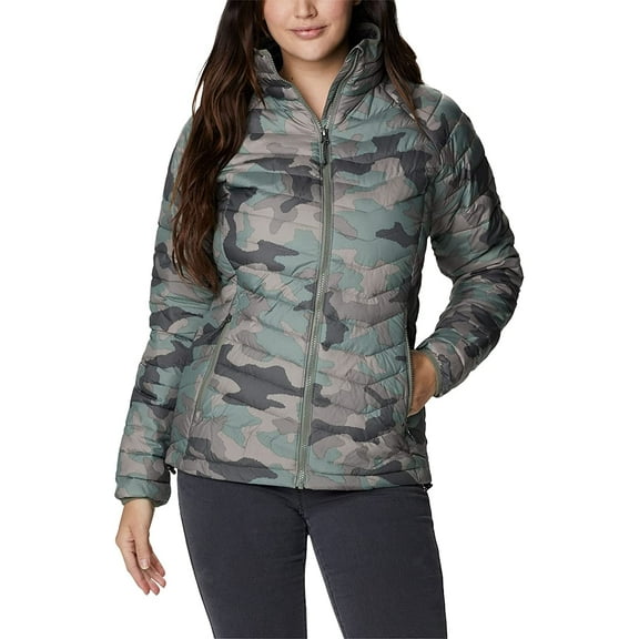 Columbia Womens Powder Lite Jacket Cypress Trad Camo Print Medium