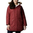 thumbnail image 1 of Columbia Women's Suttle Mountain Hooded Faux Fur Trim Long Jacket Red Size 2X, 1 of 3