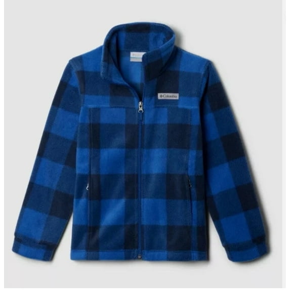 Columbia Youth Boys Zing III Fleece, Mountain Blue Check, Large
