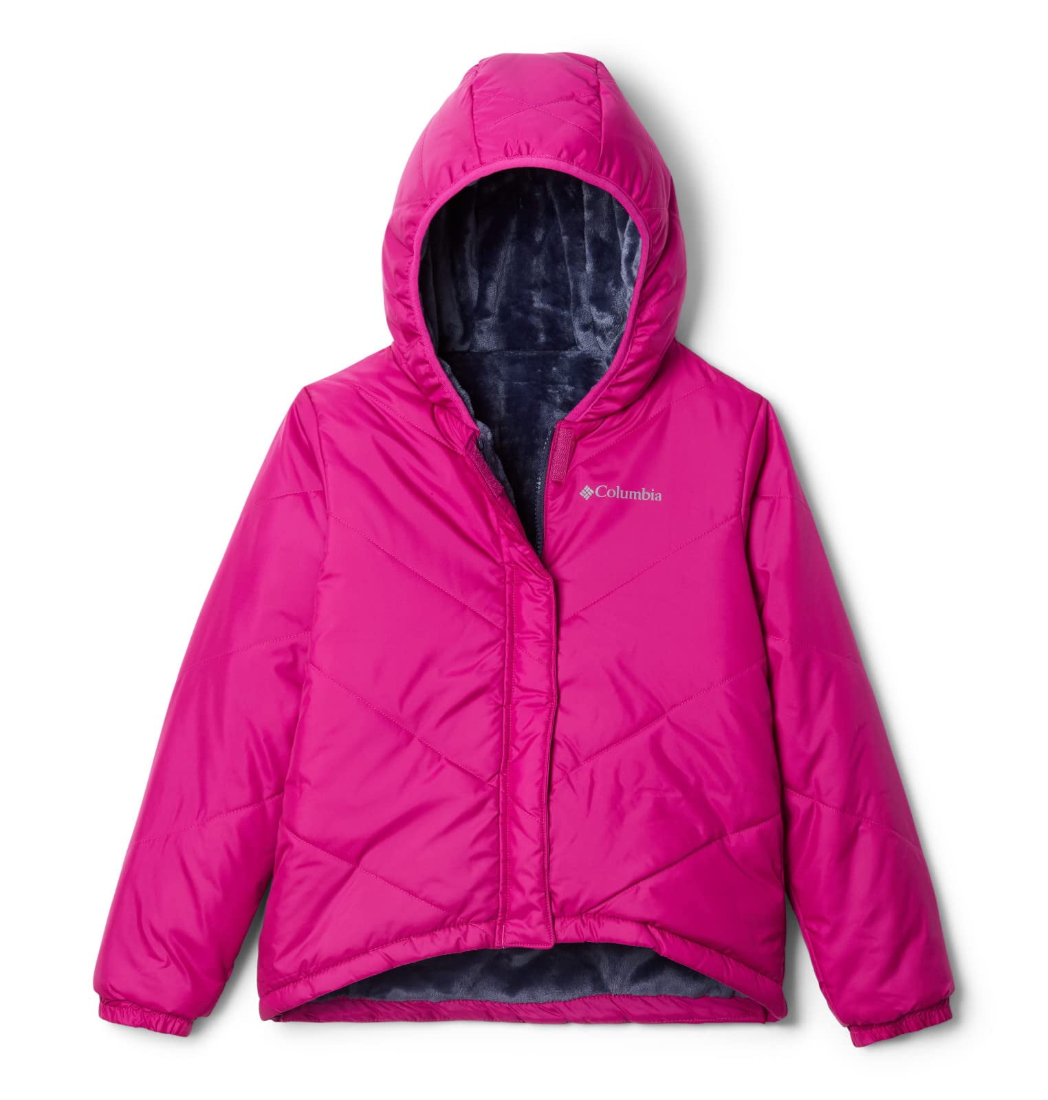 Columbia Youth Girls Big Fir Reversible Jacket, Wild Fuchsia 