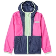 Columbia Youth Unisex Back Bowl Hooded Windbreaker Pink L