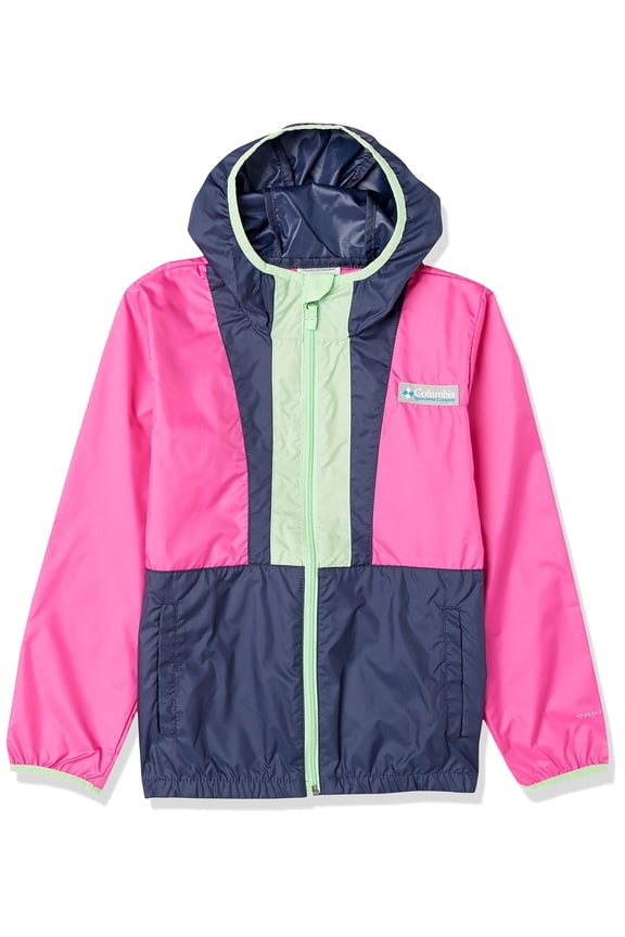 Youth Unisex Back Bowl Hooded Windbreaker Pink L