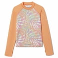 thumbnail image 1 of Columbia Youth Unisex Sandy Shores Printed Long Sleeve Sunguard, Peach Dye Palms/Peach, X-Large, 1 of 2