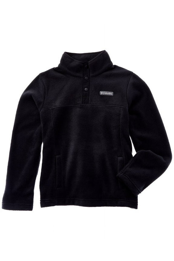 boys Steens Mountain 1/4-Snap Fleece Pullover, XXS, Black