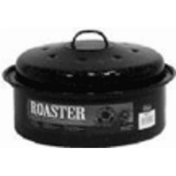 Columbian 3 Lb Round Roaster - Ceramic On Steel Cookware - Open Stock, Black, 9.75"