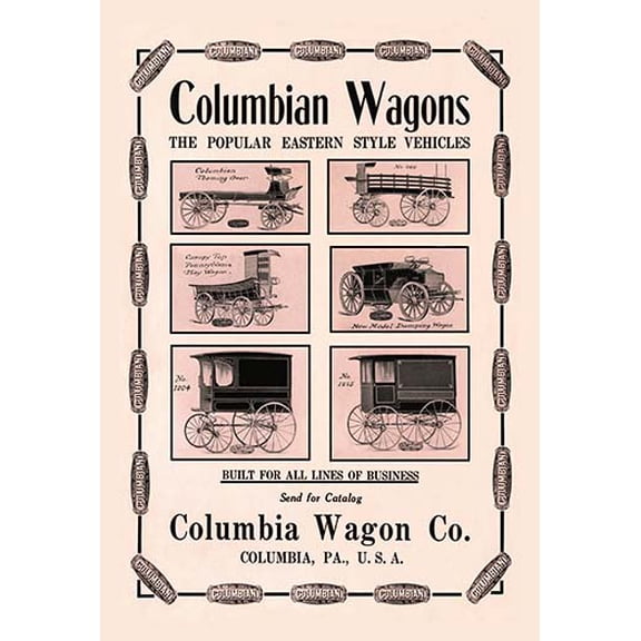 Columbian Wagons Fine art canvas print (20" x 30")