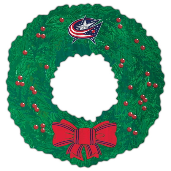 Columbus Blue Jackets 16'' Team Wreath Sign