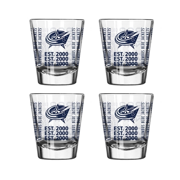 Logo Brands Columbus Blue Jackets 4-Pack 2oz. Shot Glass Set