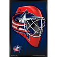 thumbnail image 1 of Columbus Blue Jackets 35.75'' x 24.25'' Framed Helmet Poster, 1 of 3
