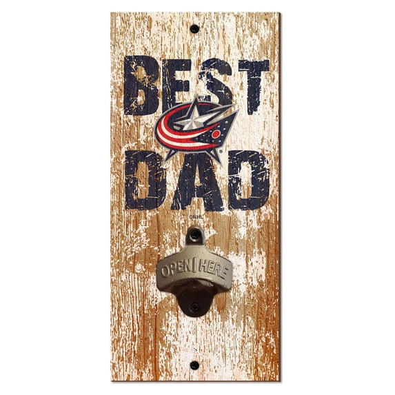 Columbus Blue Jackets 5'' x 12'' Best Dad Bottle Opener