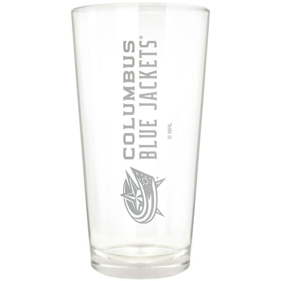 Columbus Blue Jackets Etched 16oz. Vertical Rally Cry Pint Glass