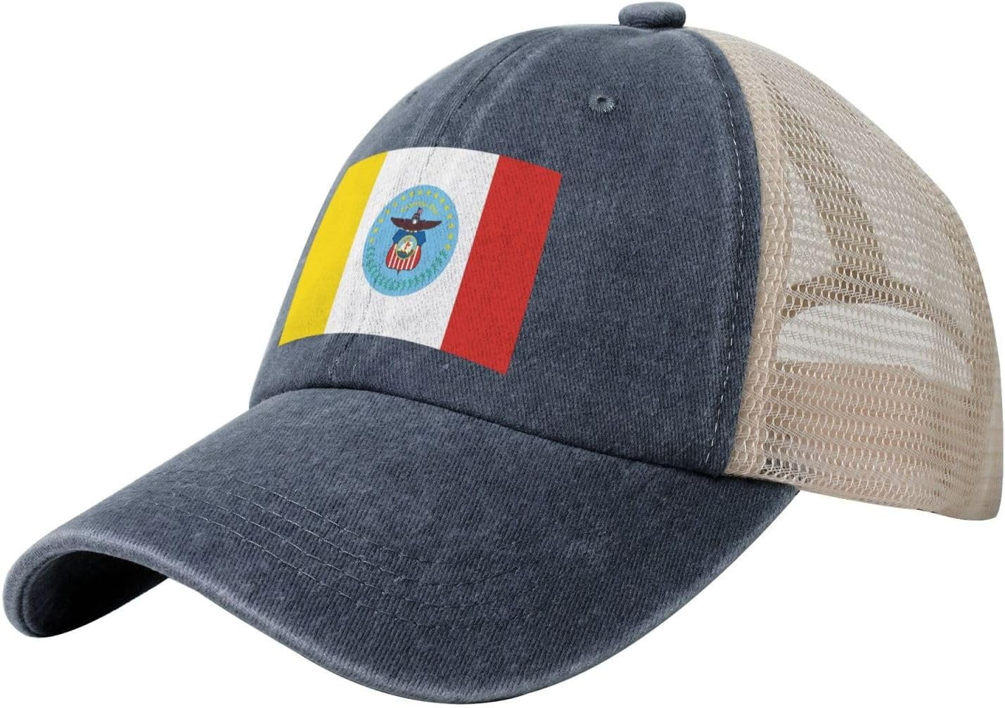 Columbus City Flags Baseball Cap Women Men Mesh Back Hats Vintage