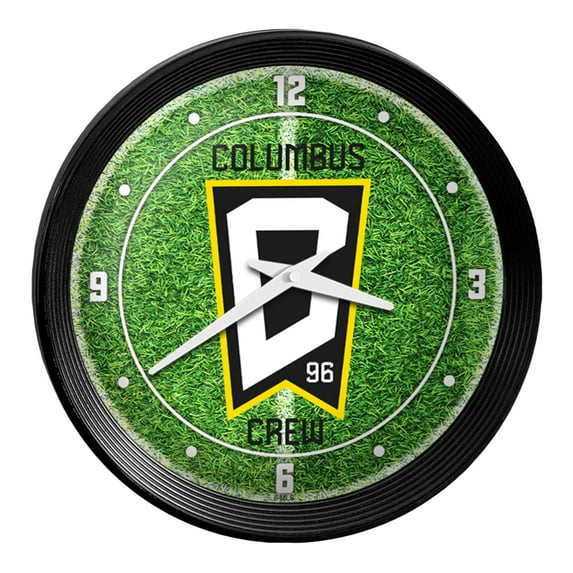 Columbus Crew 15" Ribbed Frame Field Wall Clock
