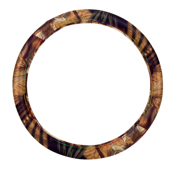 Columbus Day 14.5 Inch Printing PVC Leather Auto Accessories Car Steering Wheel Cover