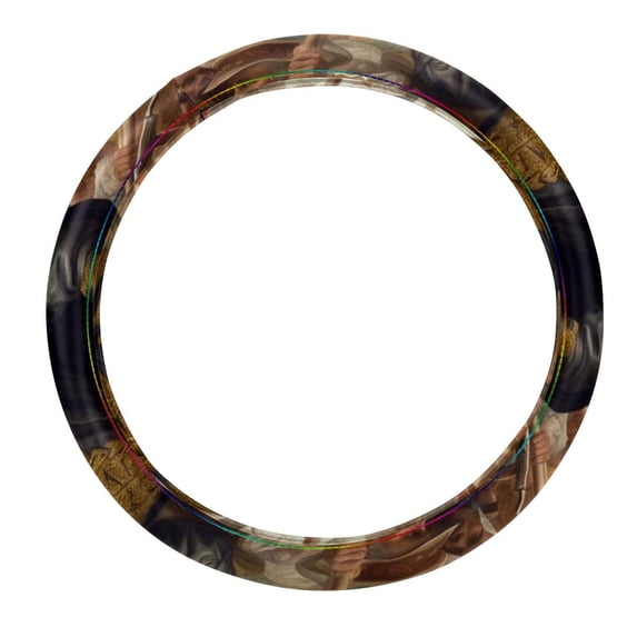 Columbus Day 14.5 Inch Printing PVC Leather Car Wheel Covers Steering Wheel Covers Auto Accessories
