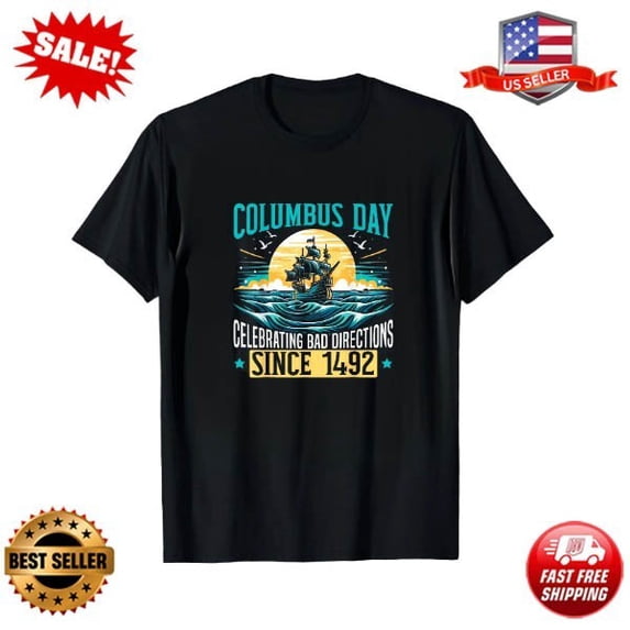 Columbus Day America 1492 USA Discovery Christopher Columbus T-Shirt ...