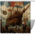 thumbnail image 1 of Columbus Day Bathroom Curtains Shower Curtain Sets - Waterproof, with Hook, Printed, Bathroom Decoration - Curtain Set, 1 of 6